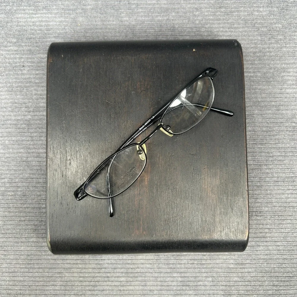 Calliope Collection Uma Black Oval Metal Y2k Eyeglass Frames 48-20-135